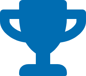 Icon of Trophy Cup in WFDF Blue