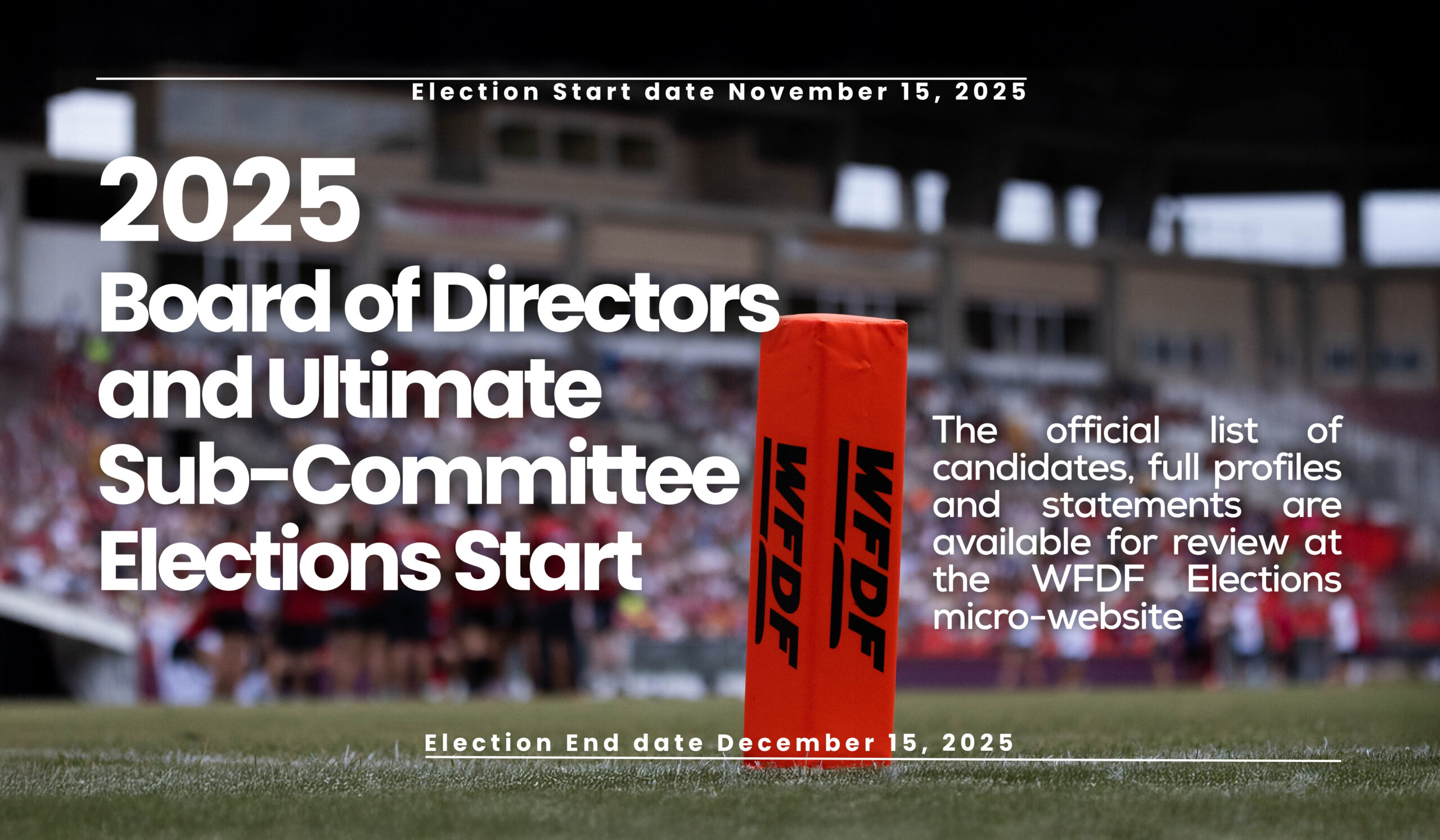 Featured image for “WFDF Nominating Committee Announces Candidates for 2025 Board of Directors’ Election”