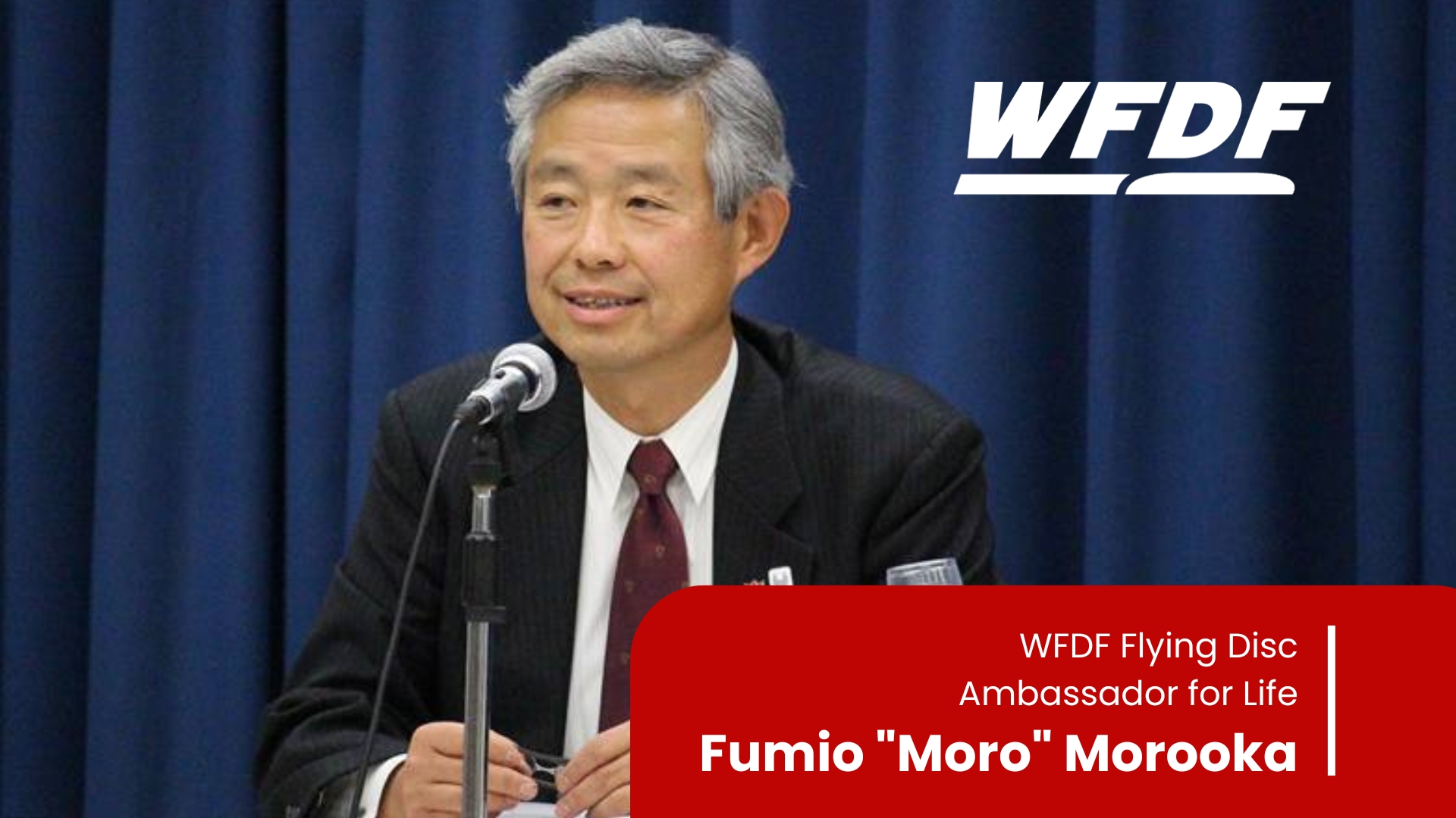 Featured image for “Fumio Morooka named “WFDF Flying Disc Ambassador for Life””