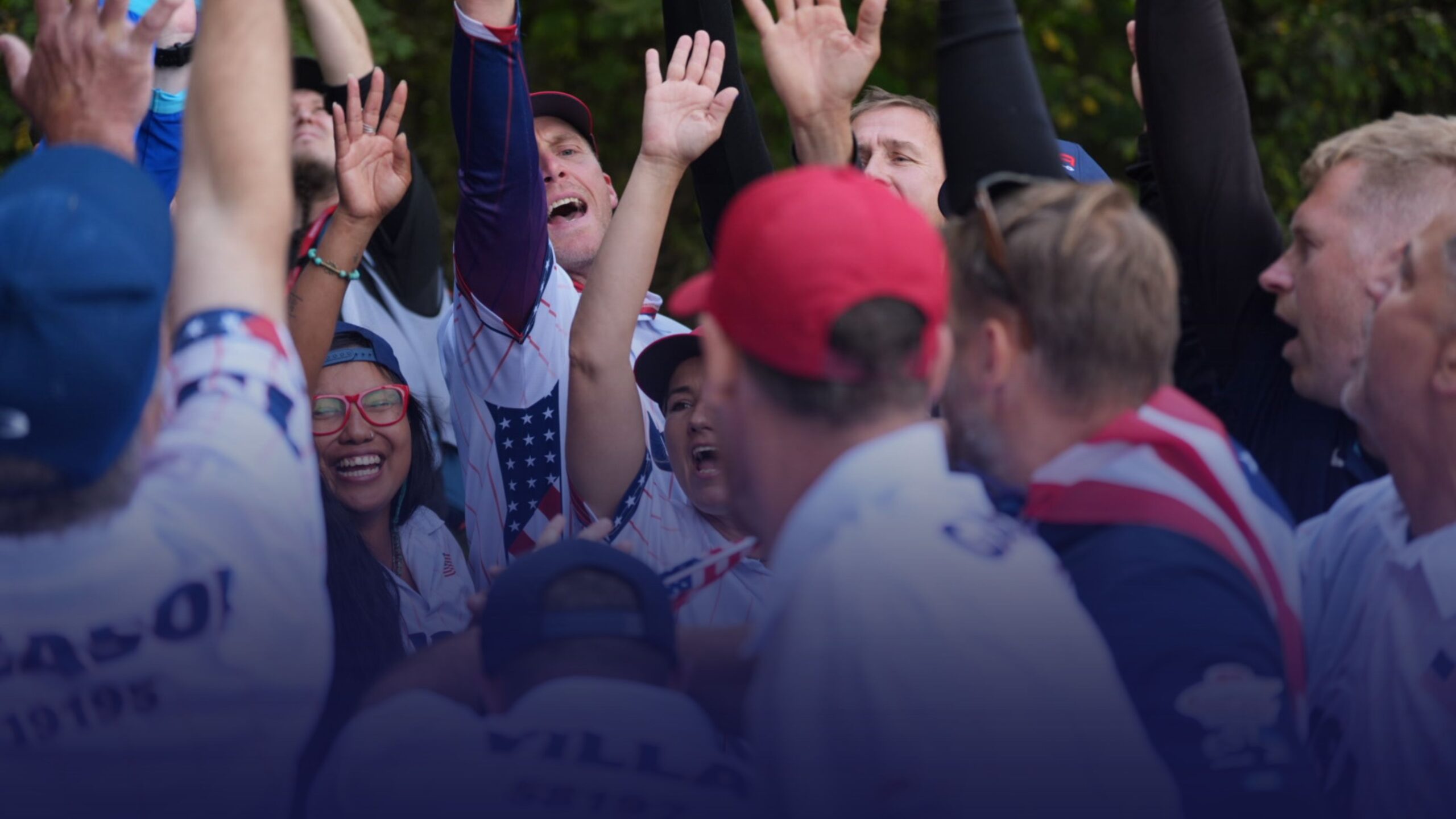 USA Masters team celebrates winning gold at the WFDF 2026 World Team Disc Golf Championships in Vilnius, Lithuania.